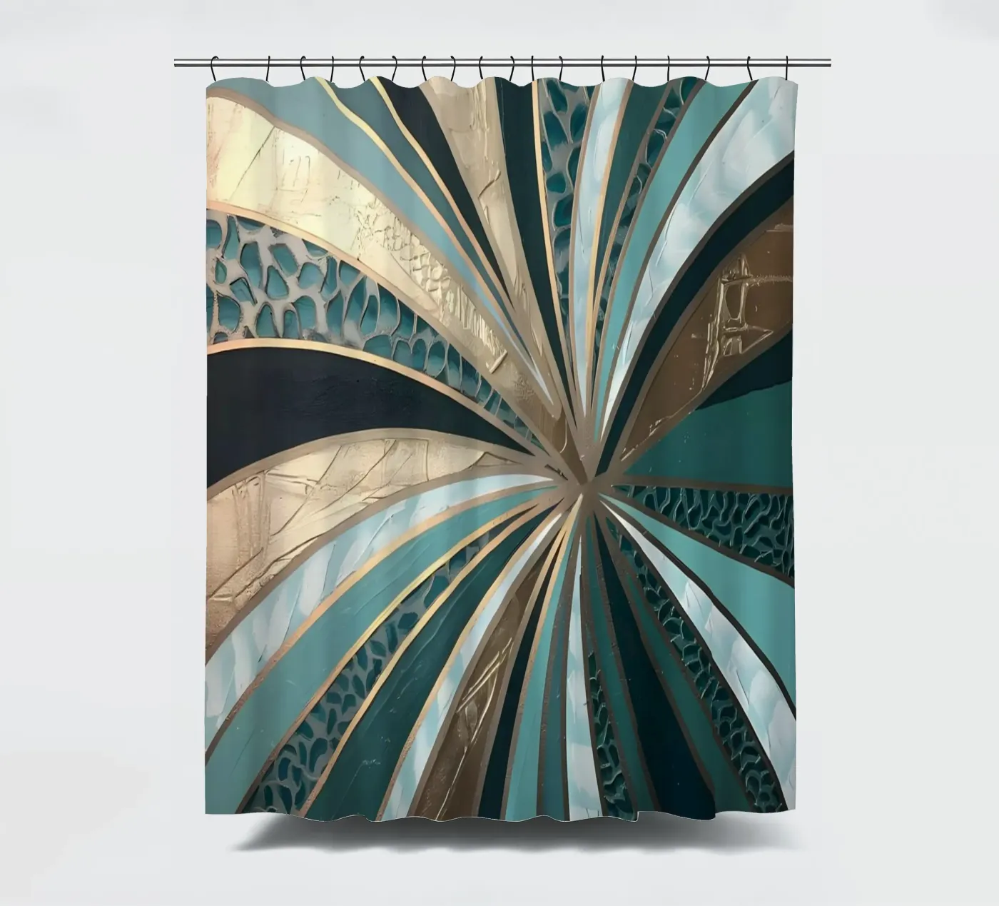 Emerald Vortex Duschvorhang von Artistic-shop