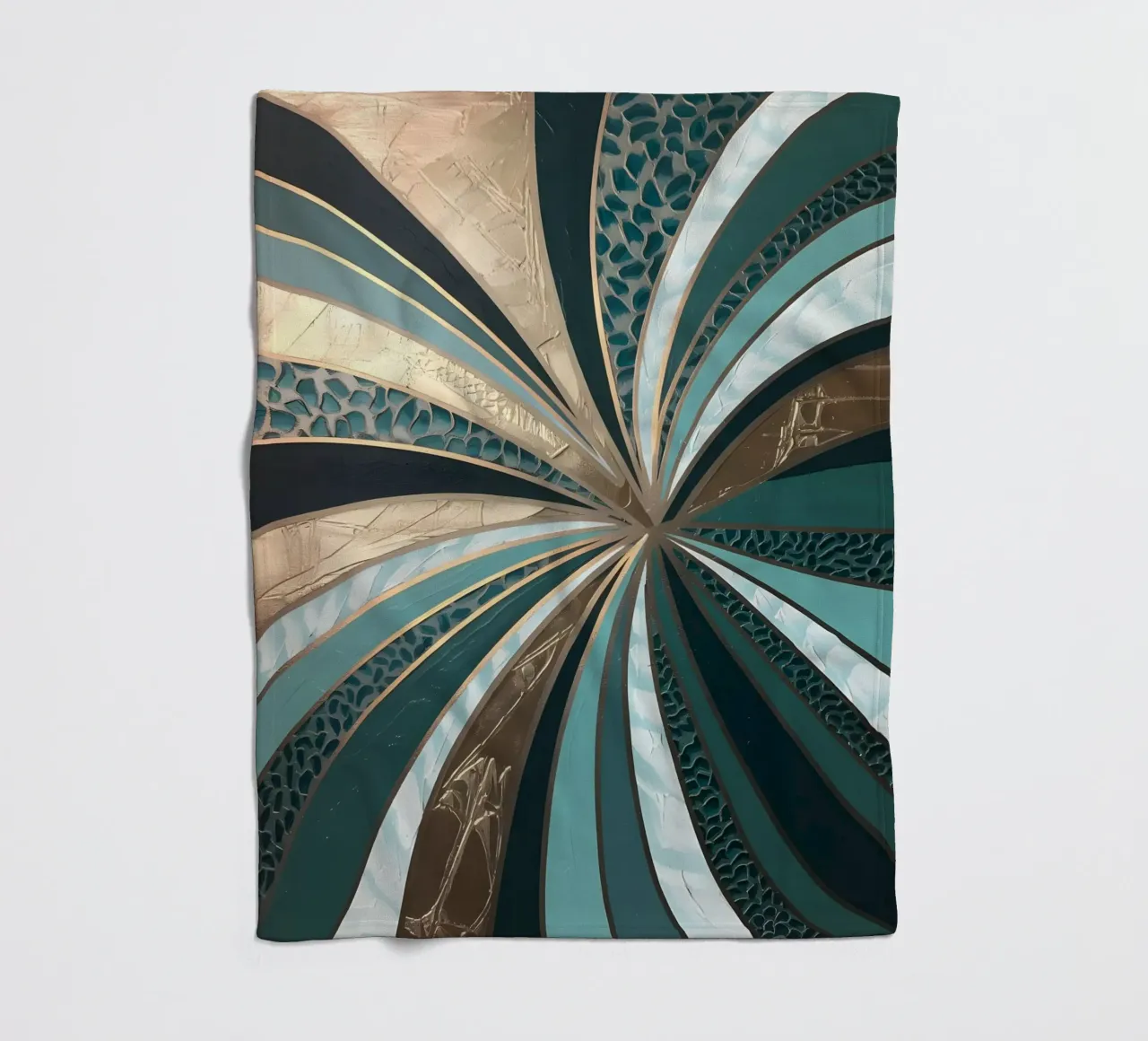 Emerald Vortex Fleecedecke von Artistic-shop