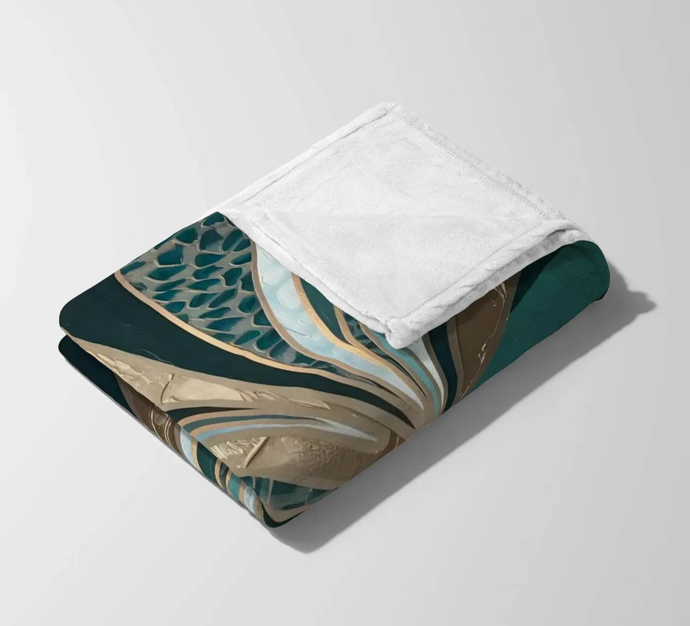 Smaragdgroene draaikolk fleecedeken van Artistic-shop