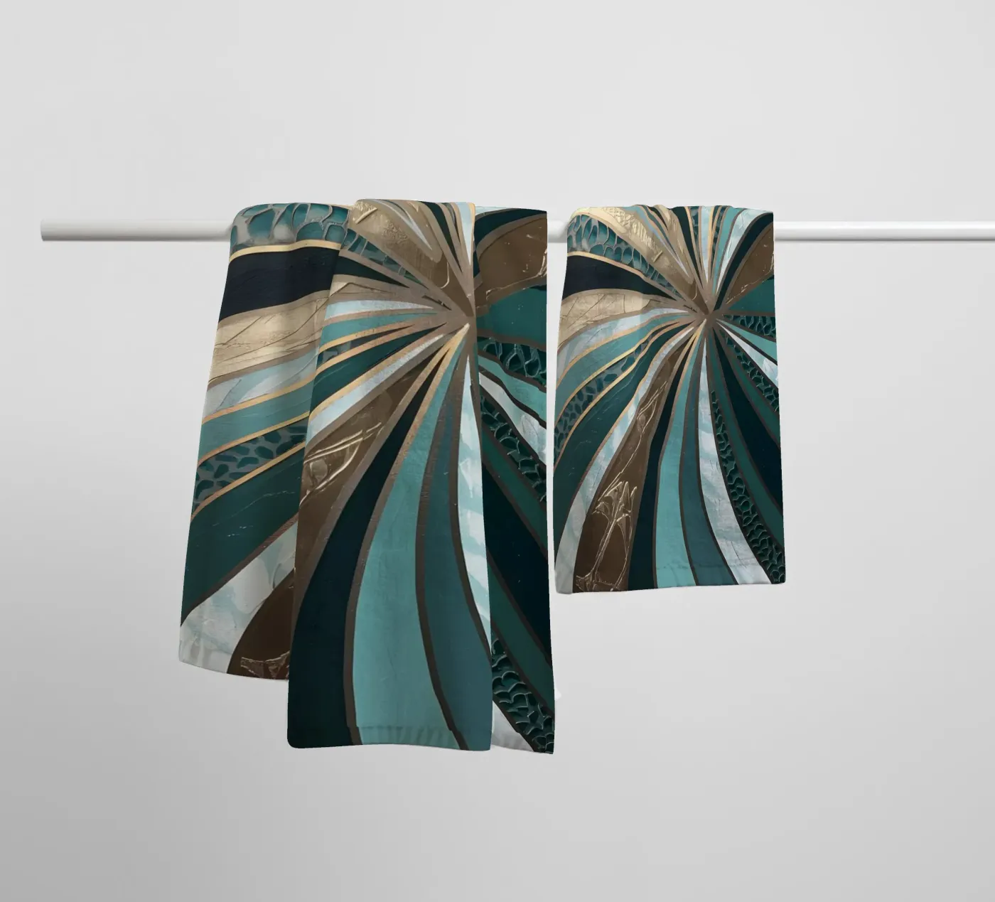 Smaragdgroene draaikolk badhanddoek van Artistic-shop