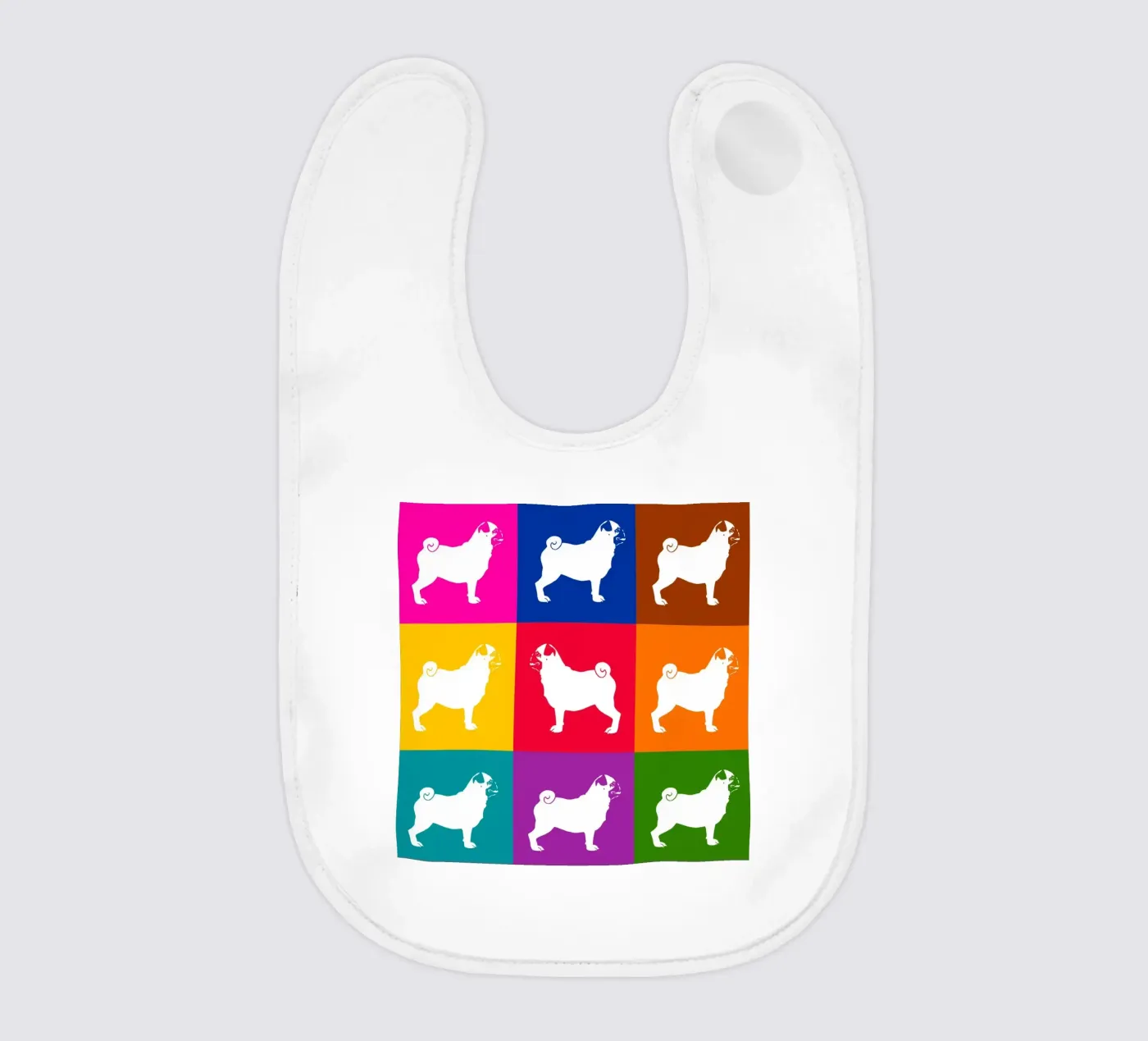 Pug baby bib by Pop dogs