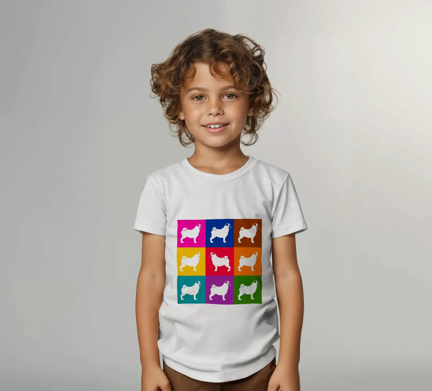 Mops Kinder T-Shirt von Pop dogs