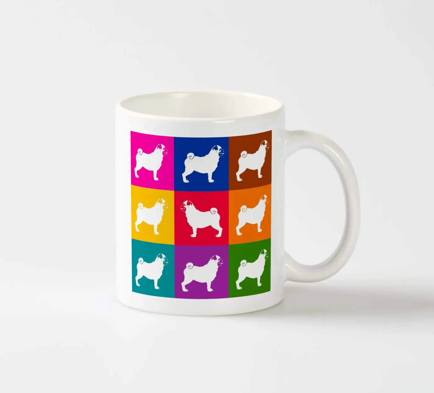 Pug ceramic mug by Pop dogs