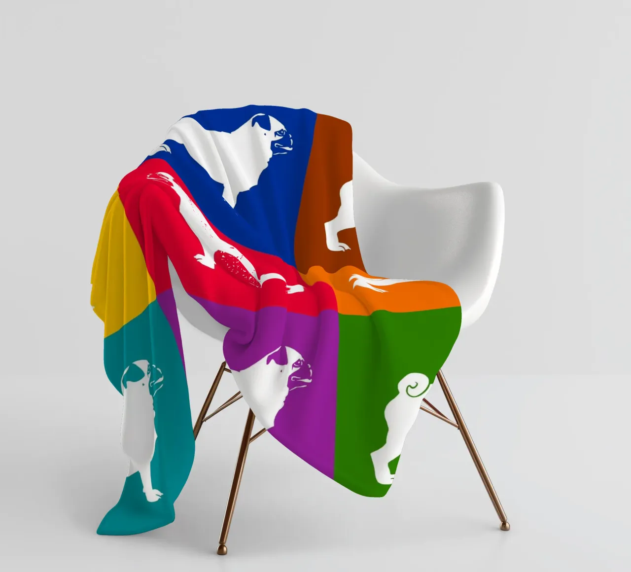 Mops Fleecedecke von Pop dogs