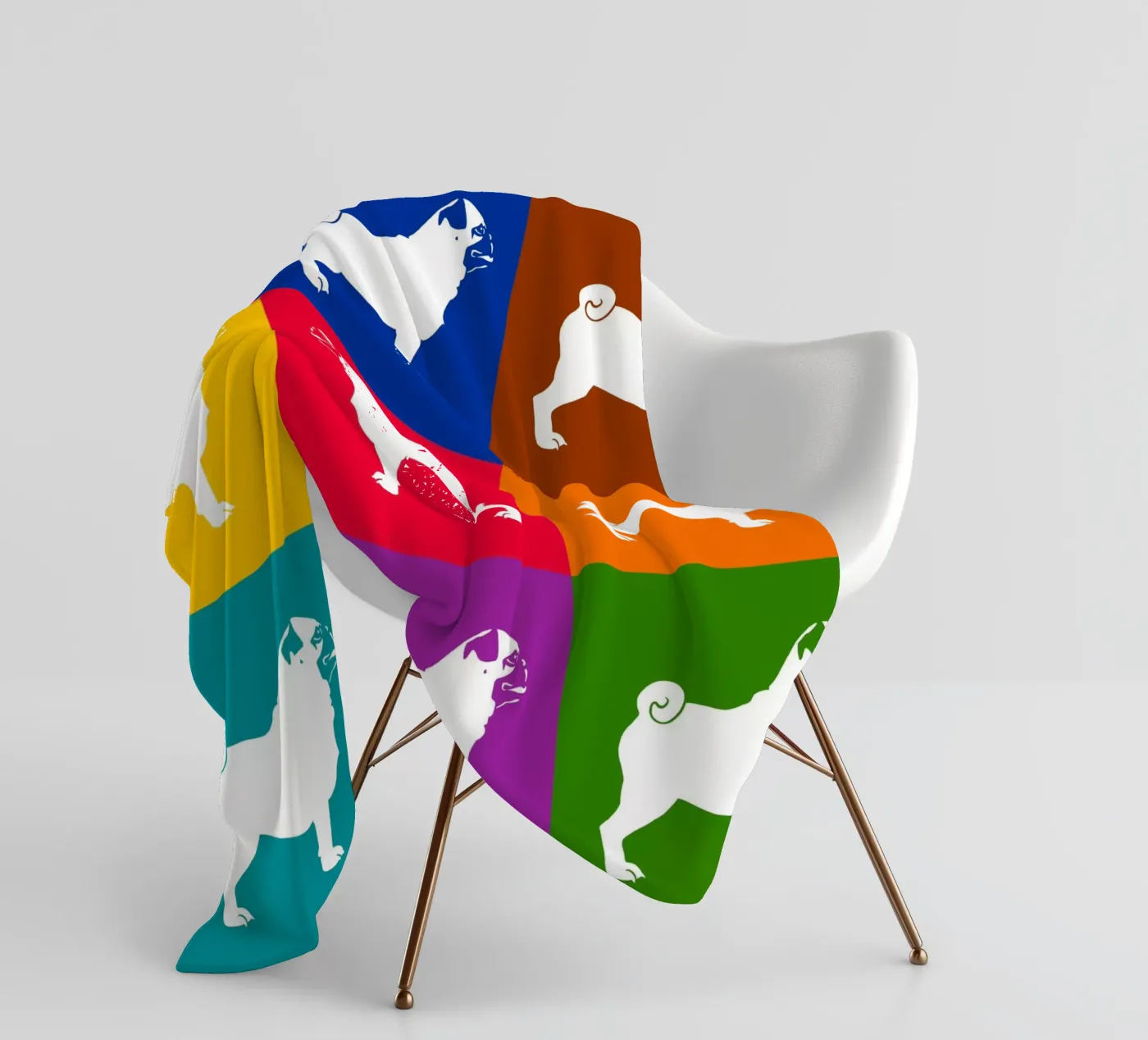 Mops Fleecedecke von Pop dogs