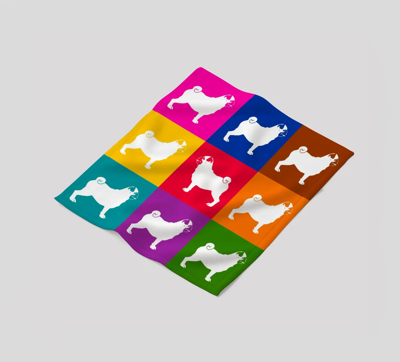Mops Fleecedecke von Pop dogs