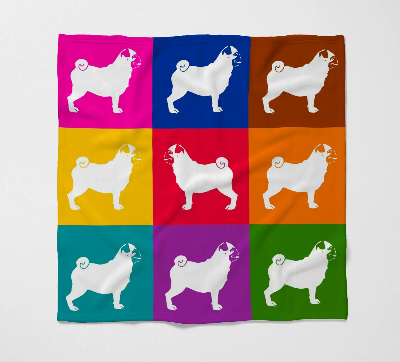 Mops Fleecedecke von Pop dogs