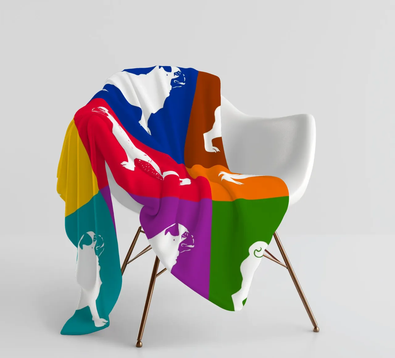 Mops Fleecedecke von Pop dogs