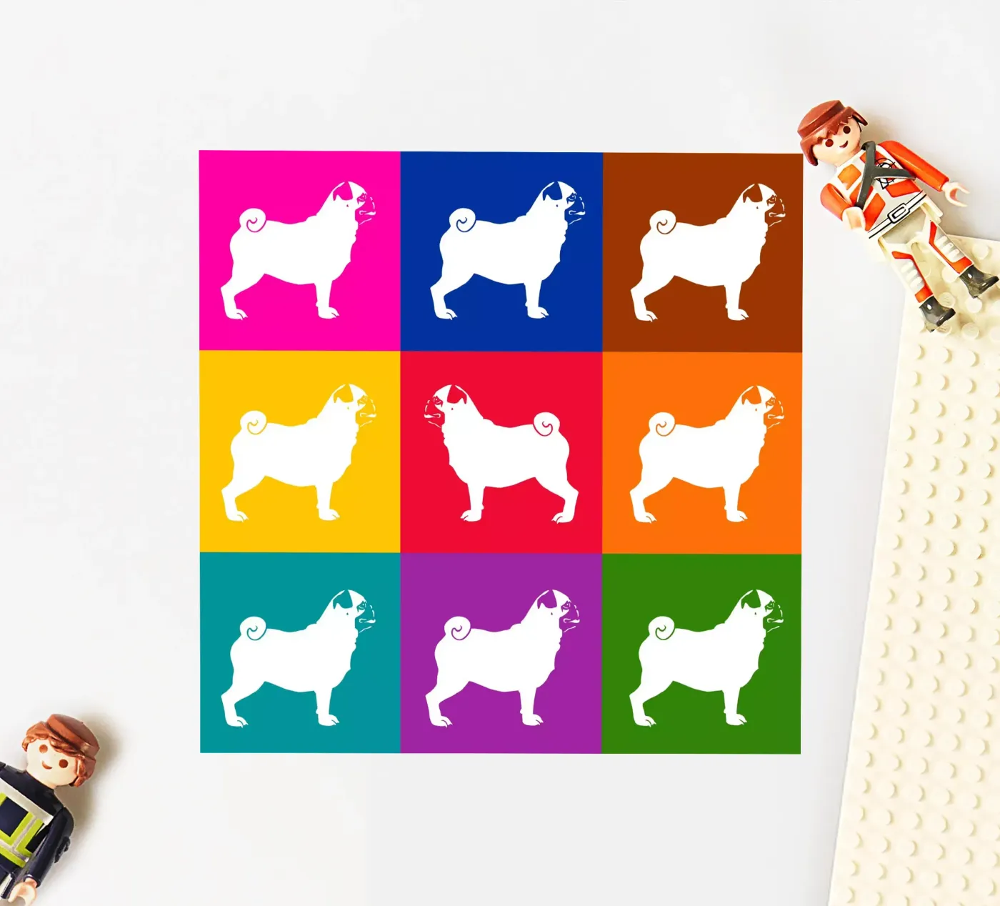 Mops Sticker von Pop dogs
