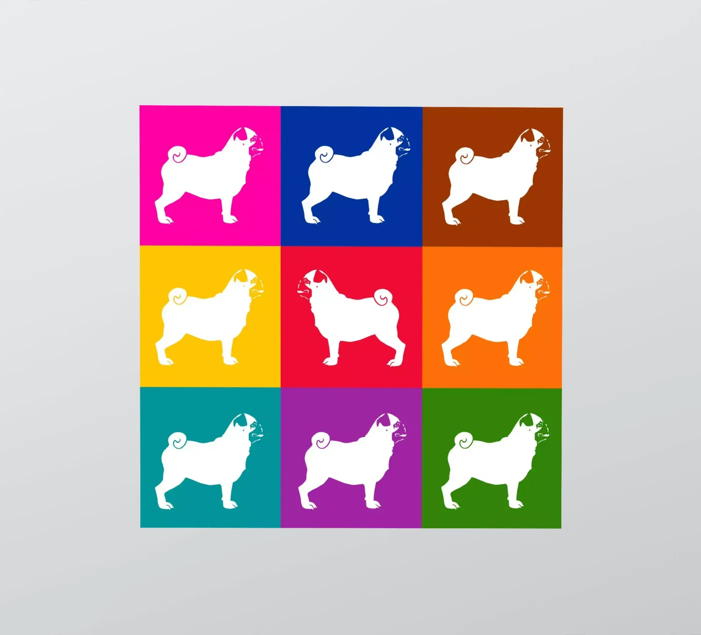Mops Sticker von Pop dogs