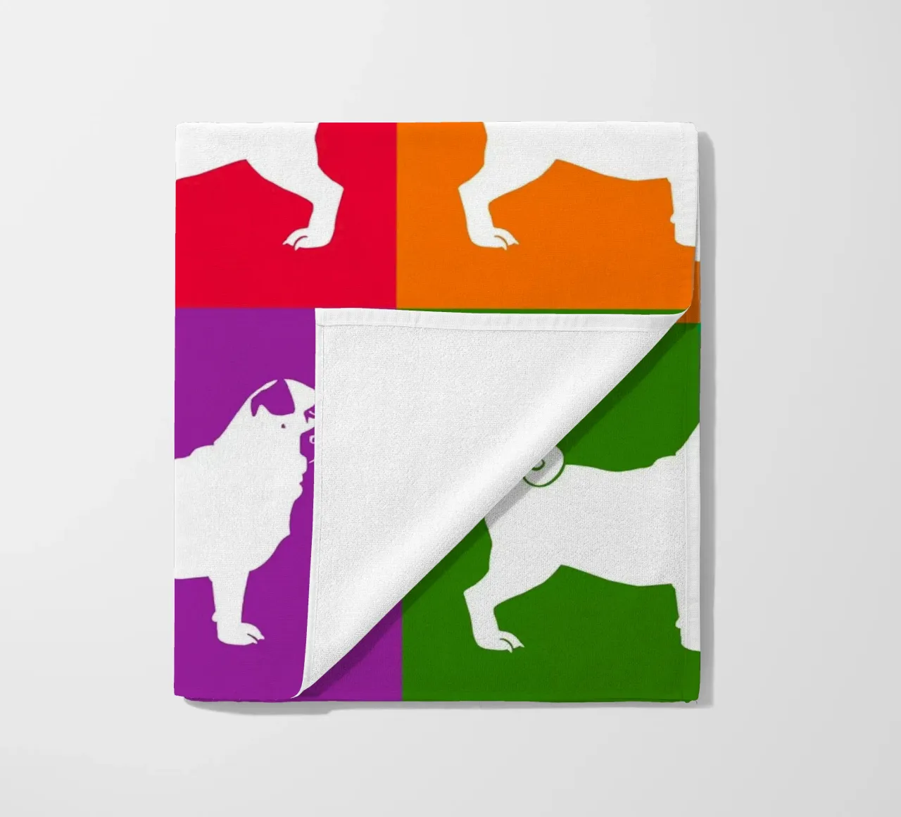 Pug beach towel by Pop dogs