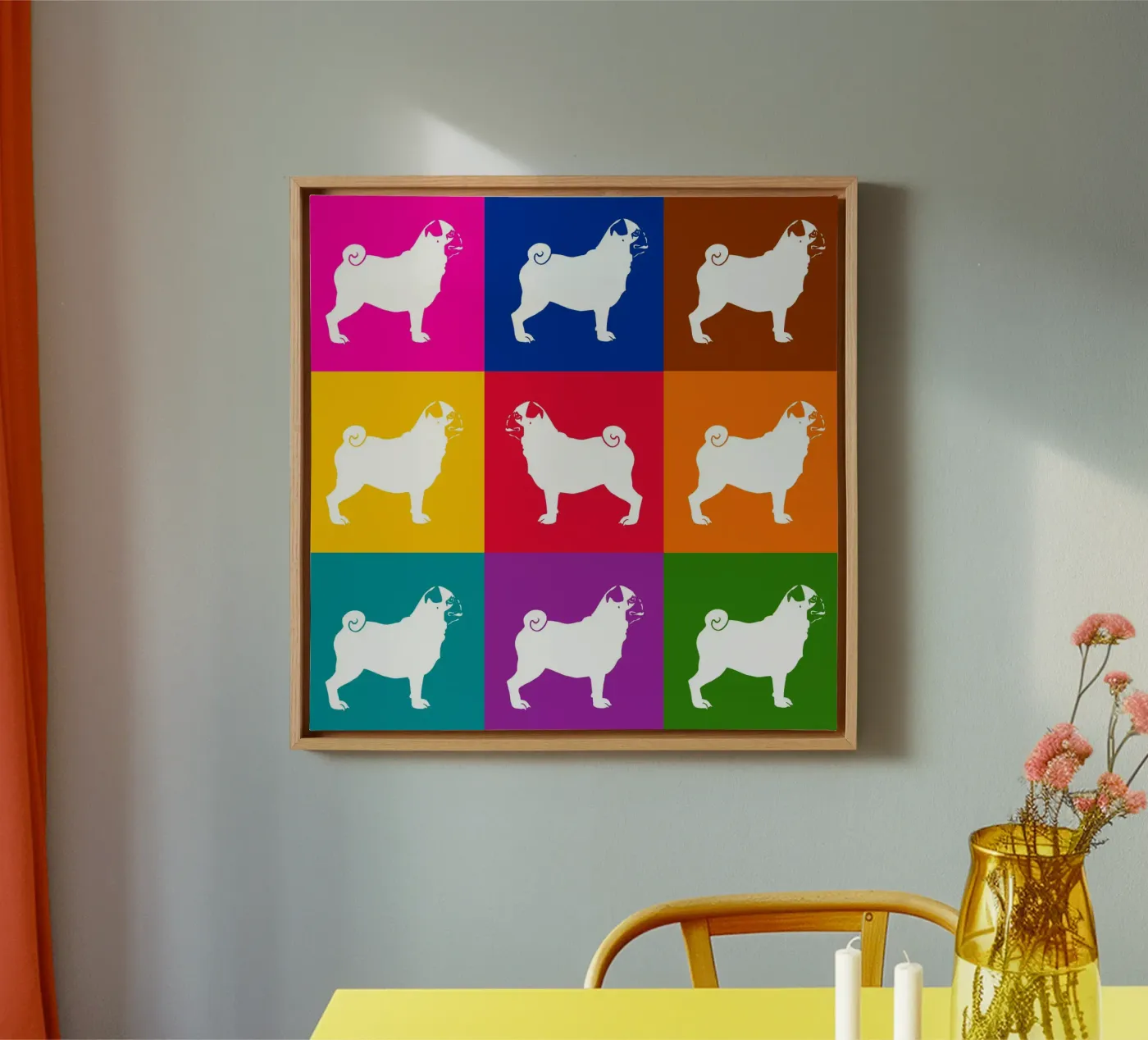 Pug canvas by Pop dogs