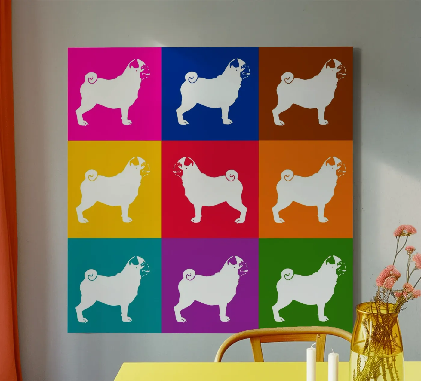 Pug canvas by Pop dogs
