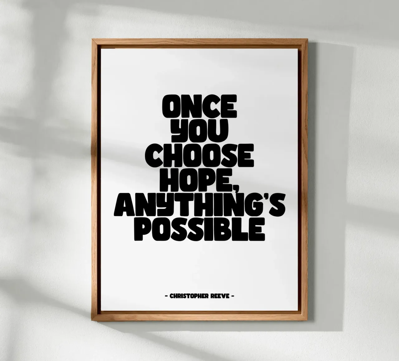 Affiche citation " Una volta scelta la speranza, tutto è ... alluminio dibond da Wall of Words