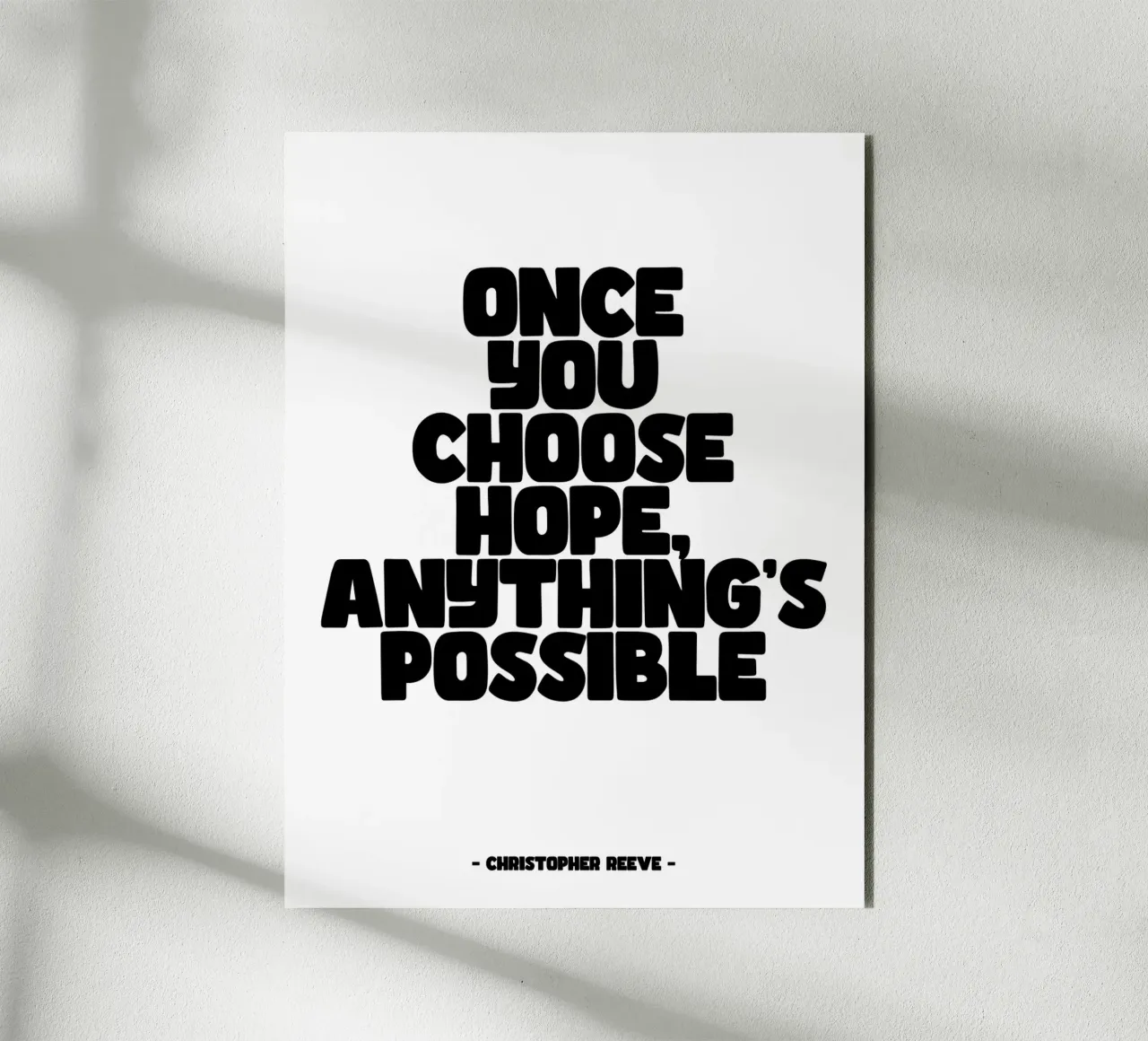 Affiche citation " Una volta scelta la speranza, tutto è ... alluminio dibond da Wall of Words