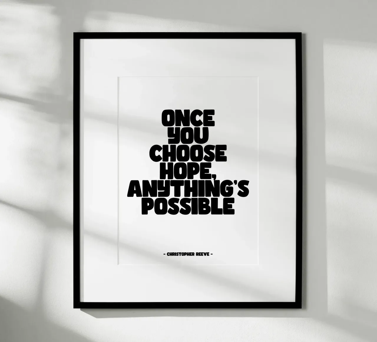 Affiche citation " Una volta scelta la speranza, tutto è ... carta hahnemühle da Wall of Words