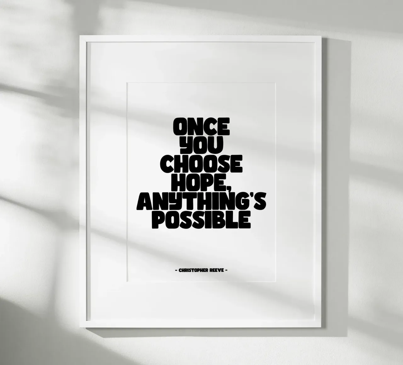 Affiche citation " Una volta scelta la speranza, tutto è ... carta hahnemühle da Wall of Words