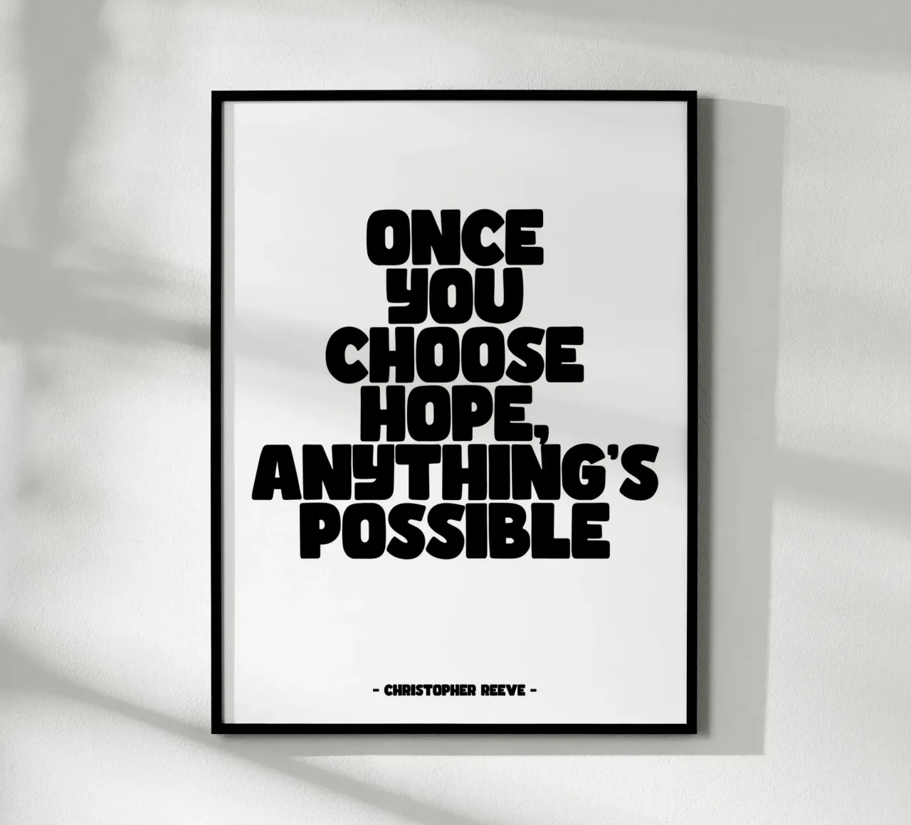 Affiche citation " Una volta scelta la speranza, tutto è ... carta hahnemühle da Wall of Words