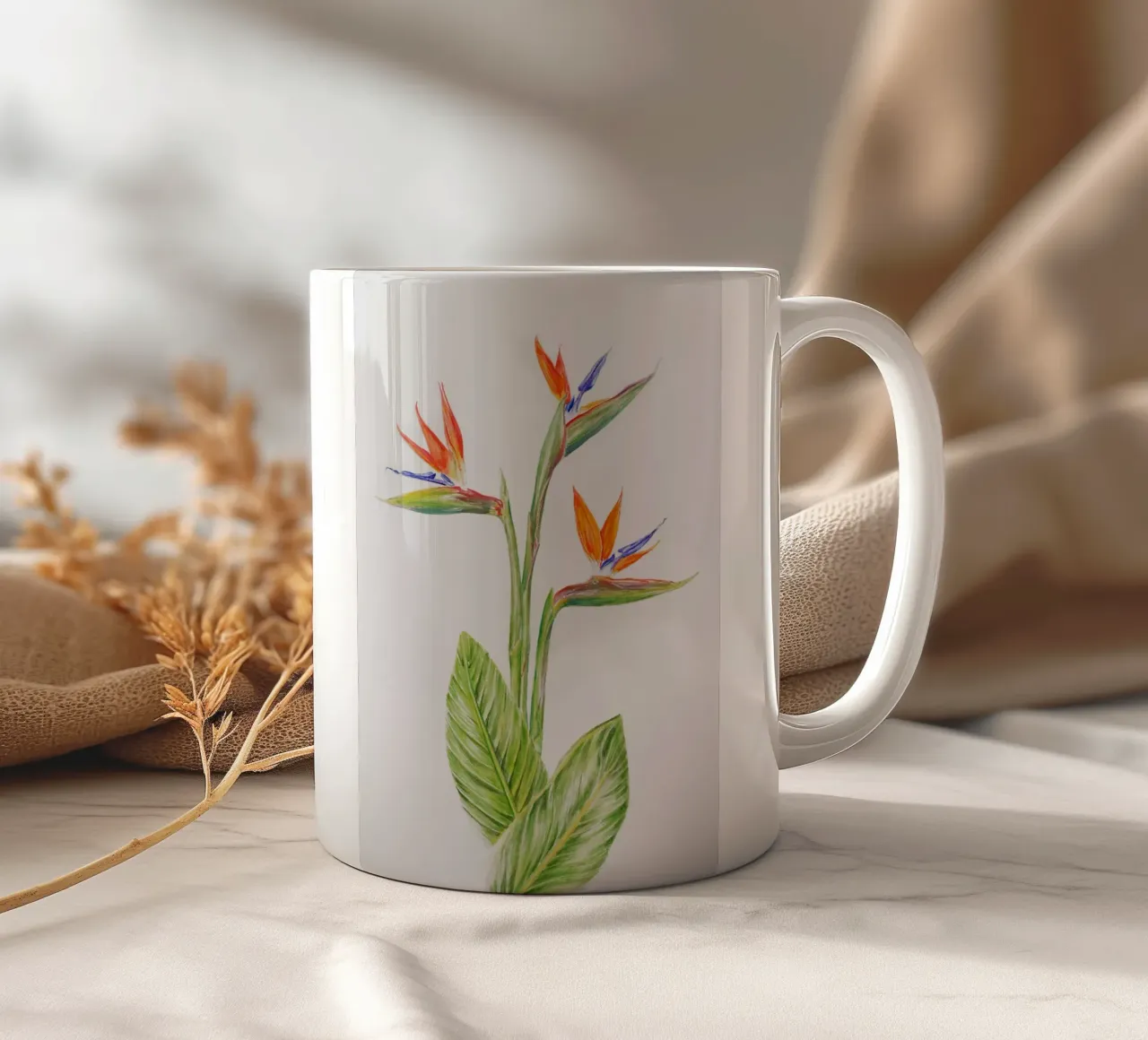 Ritorno al paradiso I tazza in ceramica da Eva Nev Watercolor