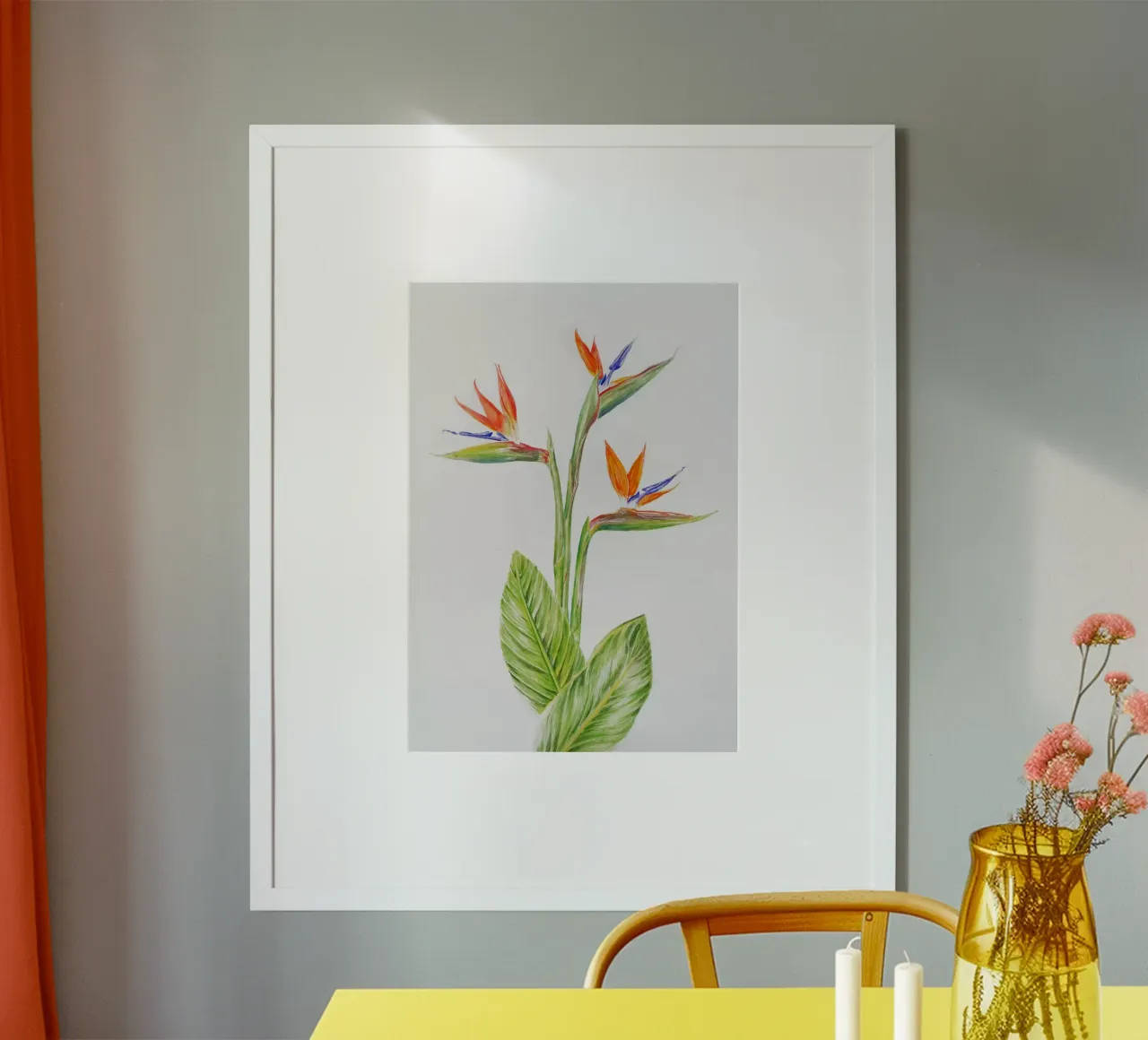 Ritorno al paradiso I poster con telaio in alluminio da Eva Nev Watercolor