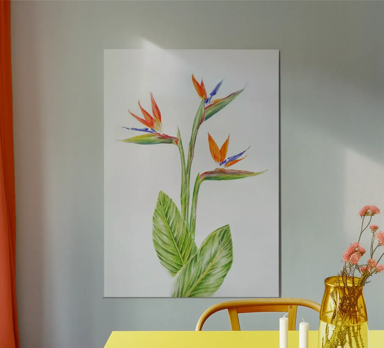 Ritorno al paradiso I poster con telaio in alluminio da Eva Nev Watercolor