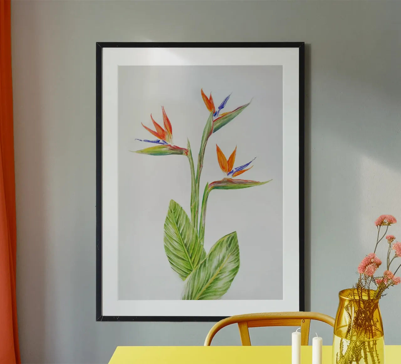 Ritorno al paradiso I poster con telaio in alluminio da Eva Nev Watercolor