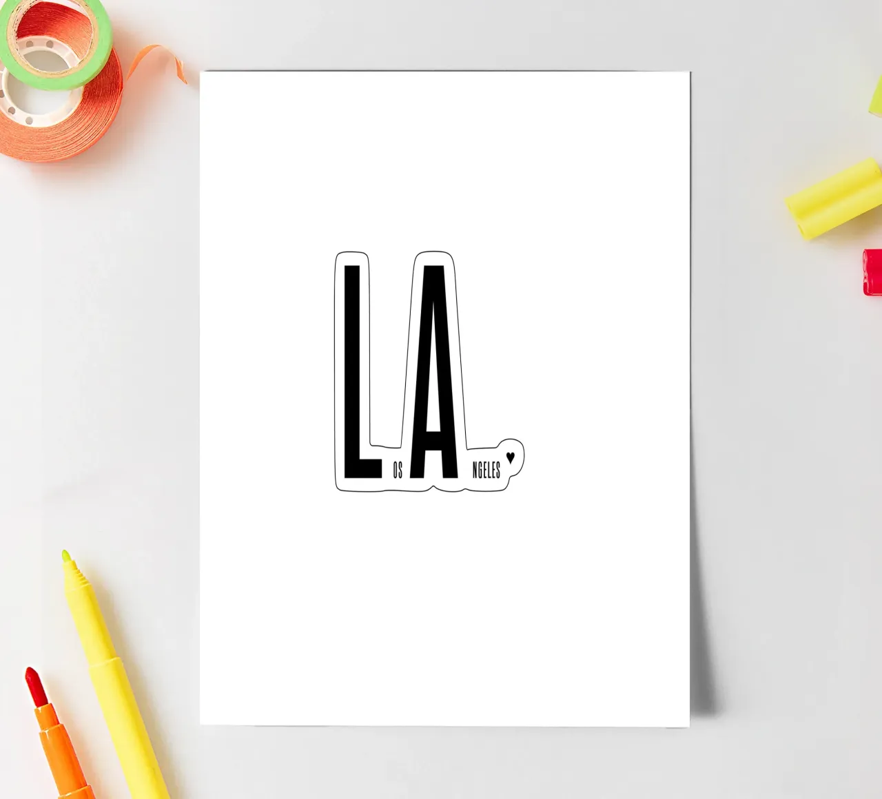 Los Angeles Stickerbogen von typotraveler