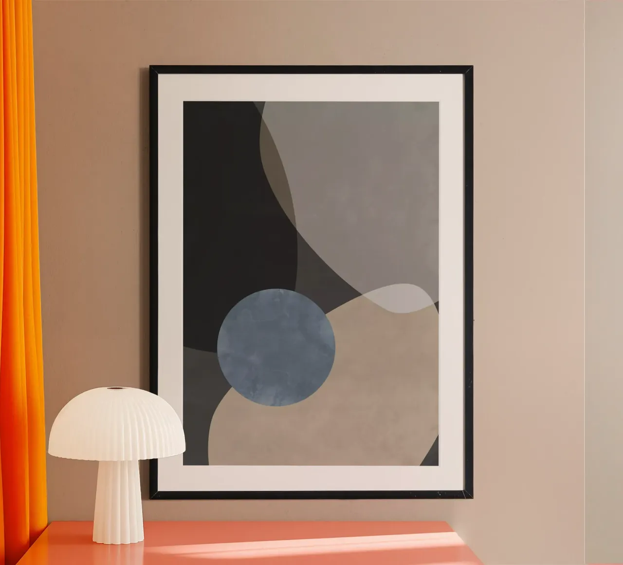 Graphic 210 dark poster con telaio in alluminio da Mareike Böhmer