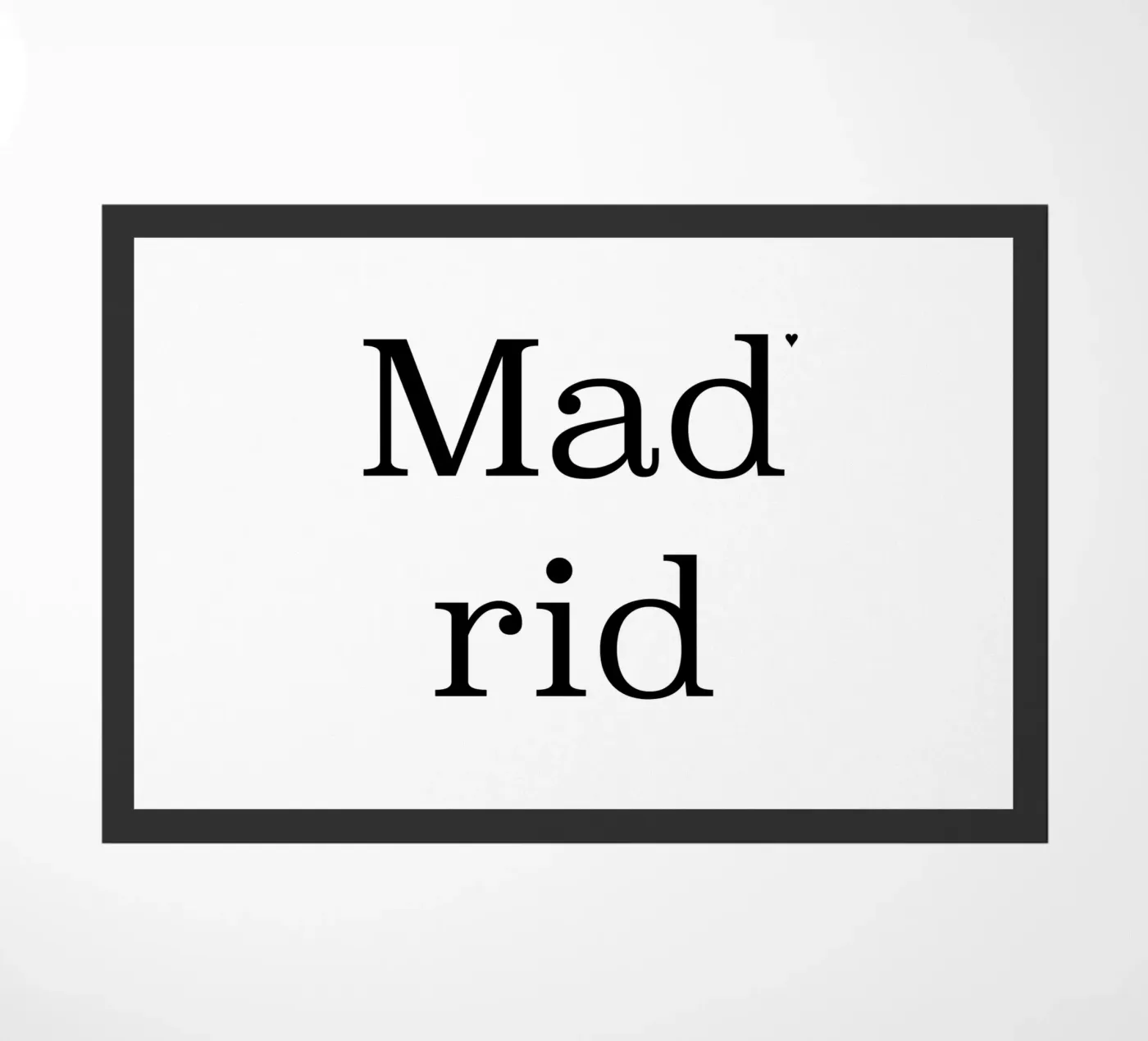 Madrid Fußmatte von typotraveler