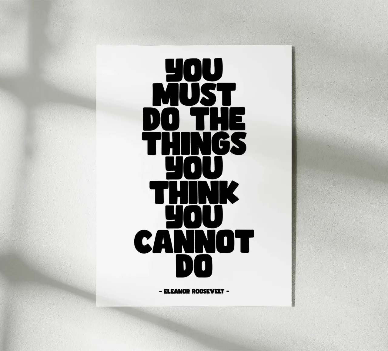 Affiche citation « You must do the things you think you... acryl van Wall of Words