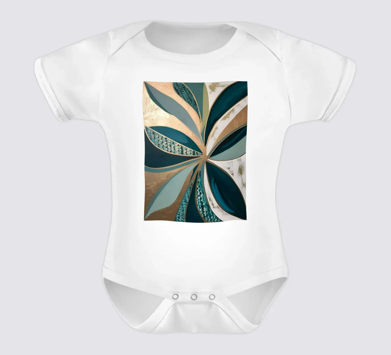 Smaragdgroene glans babyrompertje korte mouwen van Artistic-shop