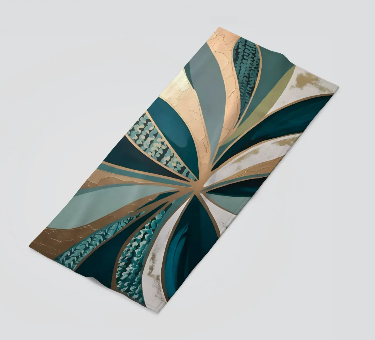 Smaragdgroene glans strandhanddoek van Artistic-shop