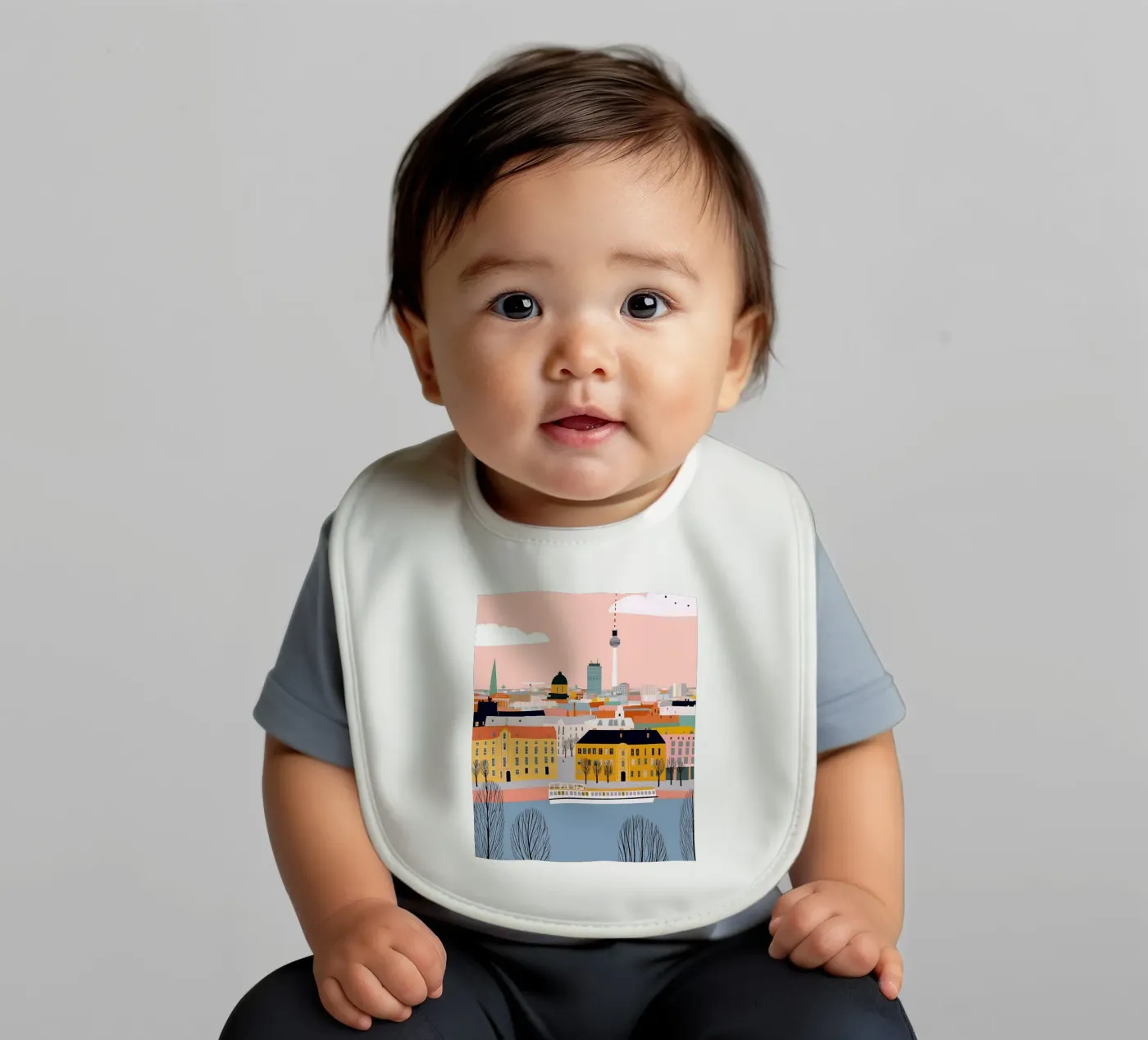 Berlin baby slabbetje van Vibrant Berry Studio
