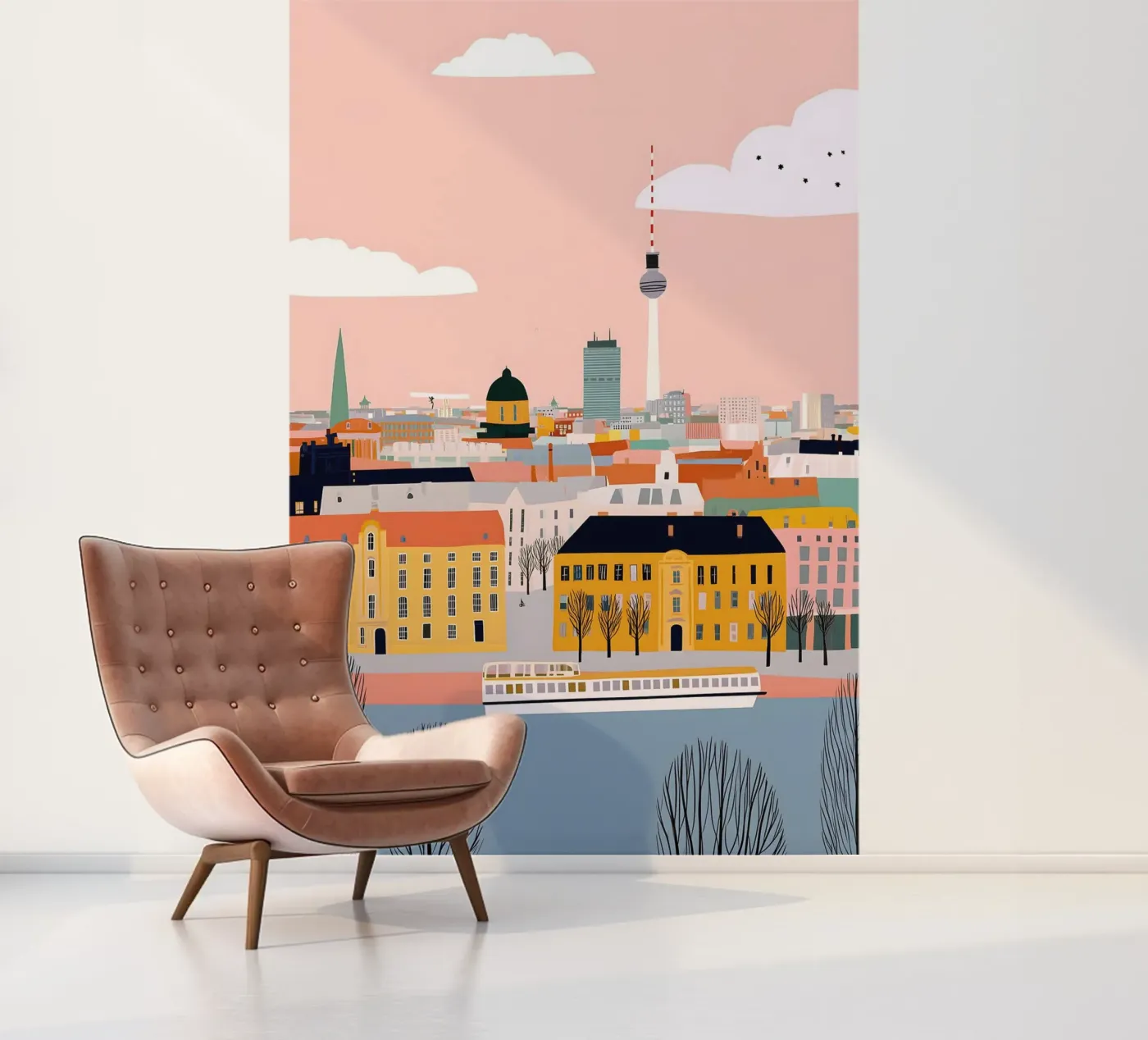 Berlin fotobehang van Vibrant Berry Studio