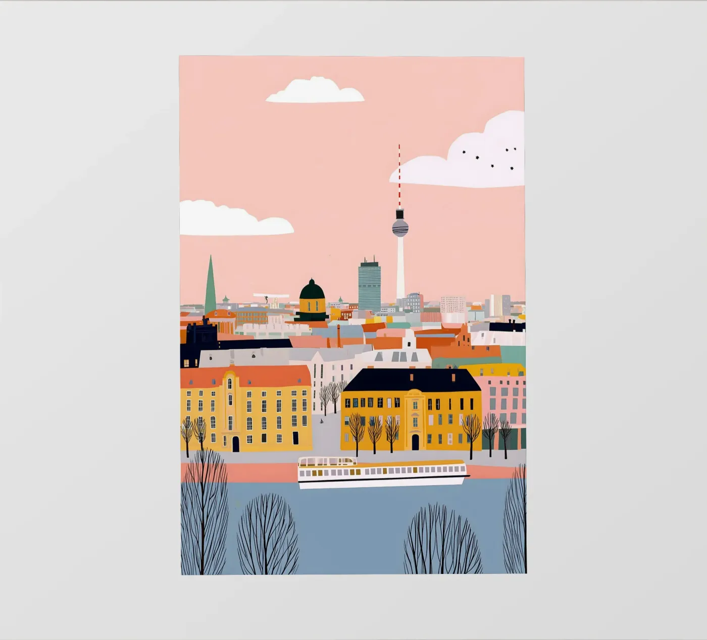 Berlin fotobehang van Vibrant Berry Studio