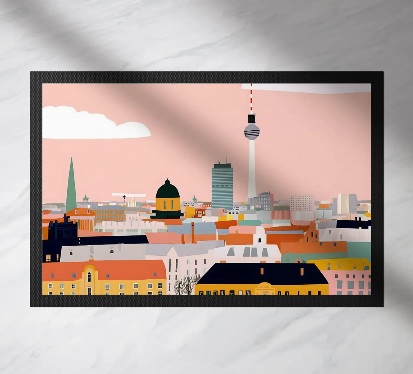 Berlin deurmat van Vibrant Berry Studio