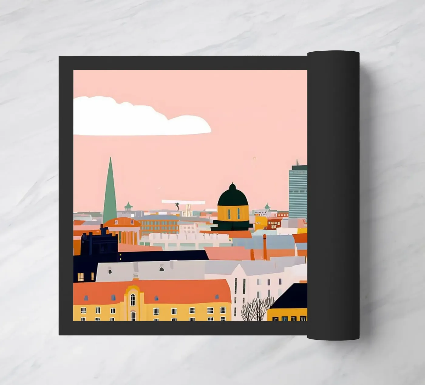 Berlin deurmat van Vibrant Berry Studio