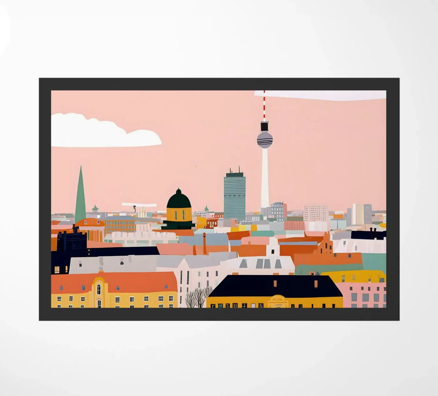 Berlin deurmat van Vibrant Berry Studio