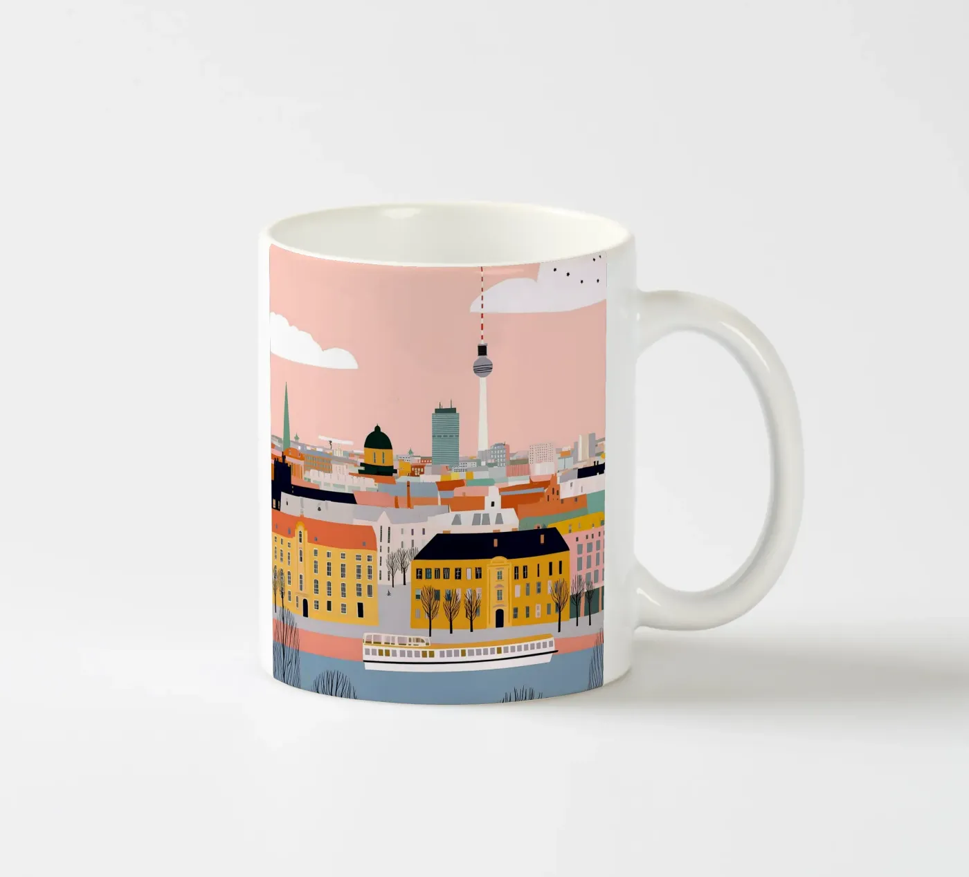Berlin ceramic mug by Vibrant Berry Studio