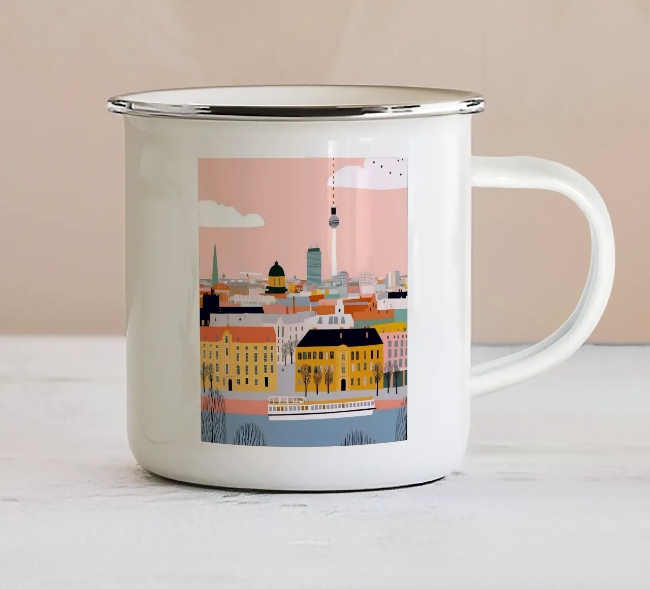 Berlin tazza in smalto da Vibrant Berry Studio