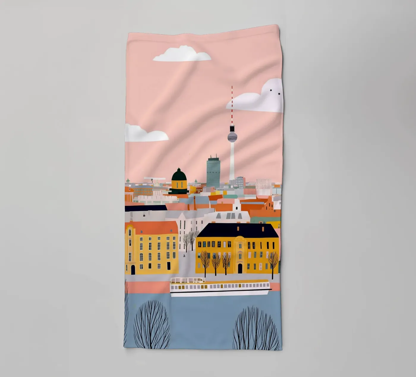Berlin badhanddoek van Vibrant Berry Studio
