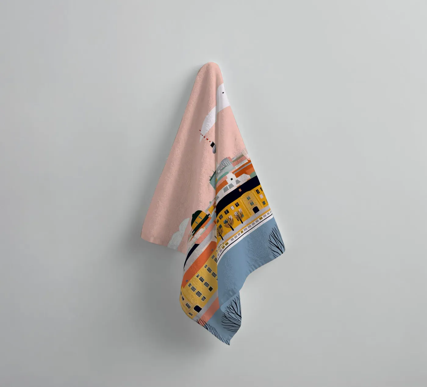 Berlin badhanddoek van Vibrant Berry Studio