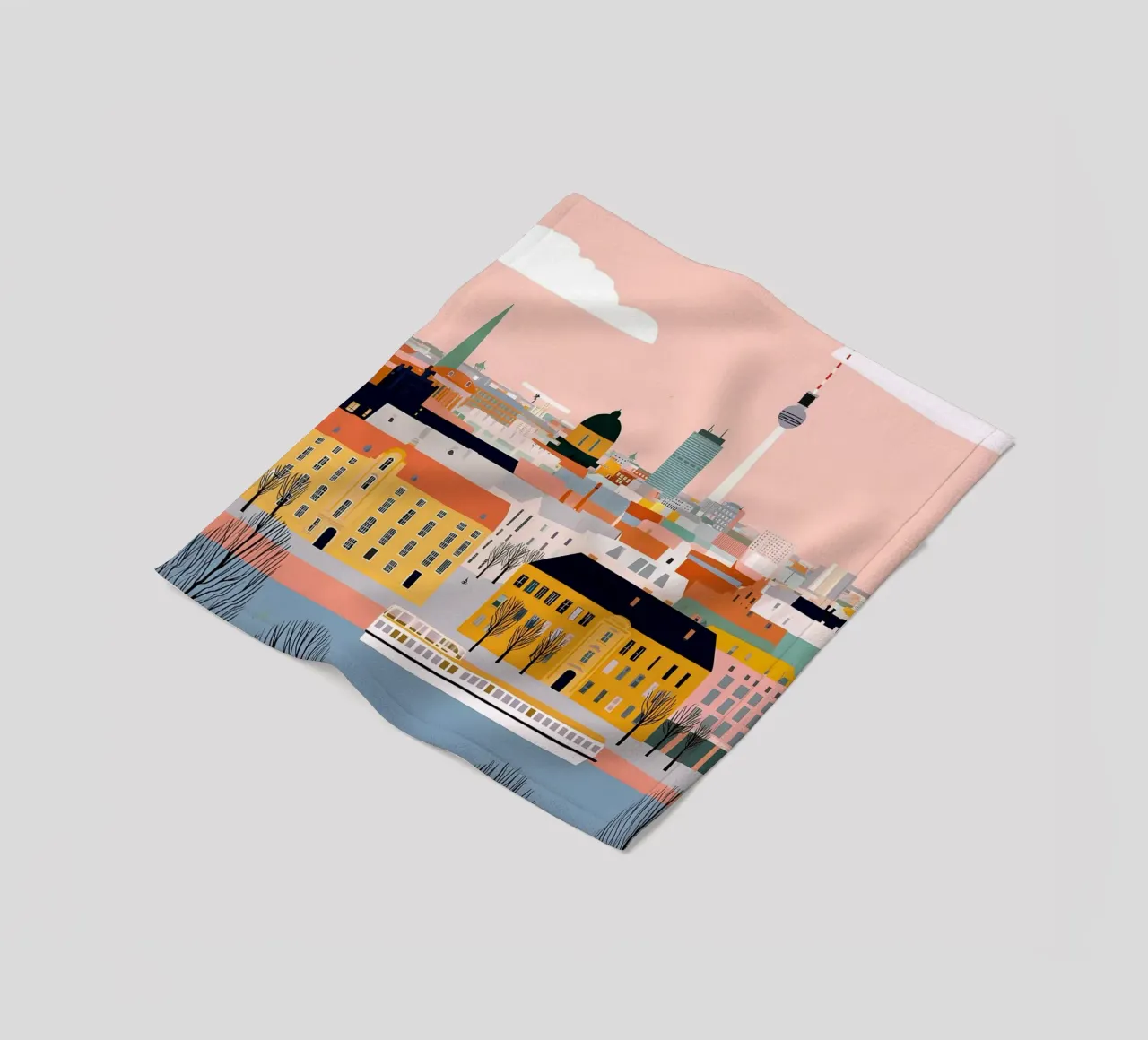 Berlin Fleecedecke von Vibrant Berry Studio