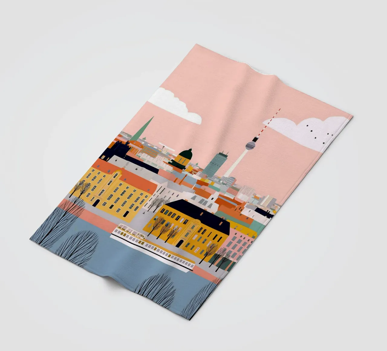 Berlin Fleecedecke von Vibrant Berry Studio