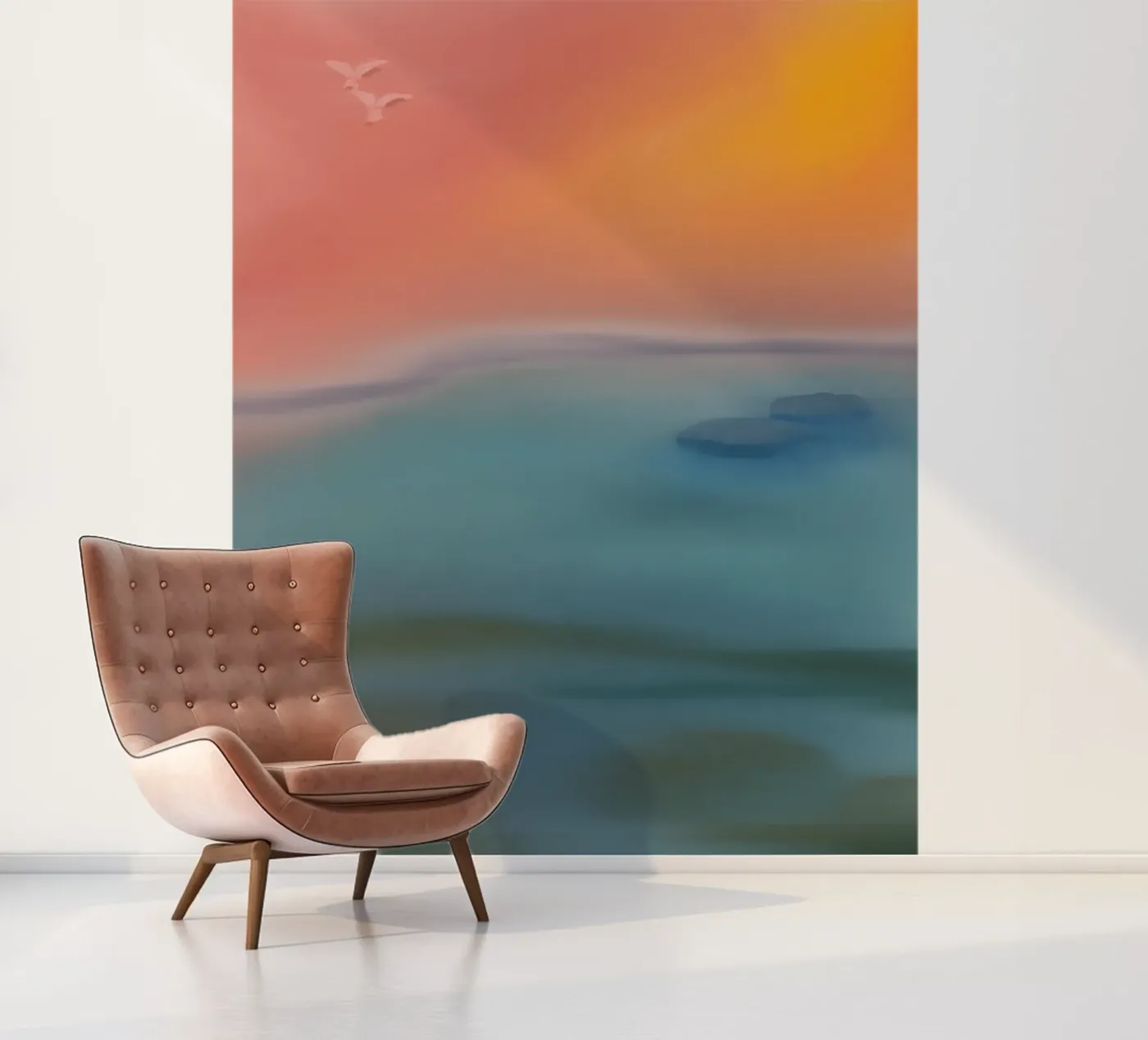 Sunset fotobehang van Simplicity