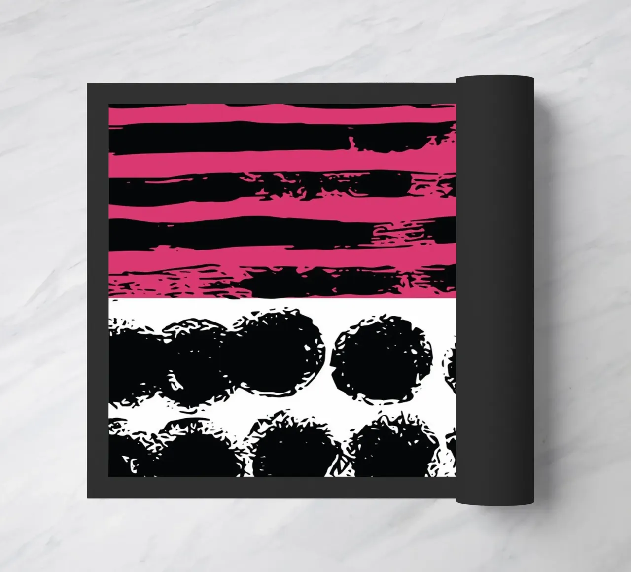 Punky Abstract Composition doormat by Kim Hubball Studio