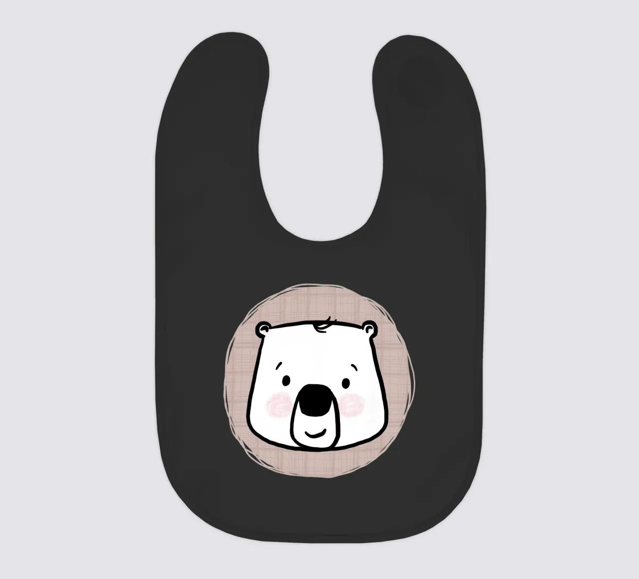 Bear baby bib by miriamkross-kids