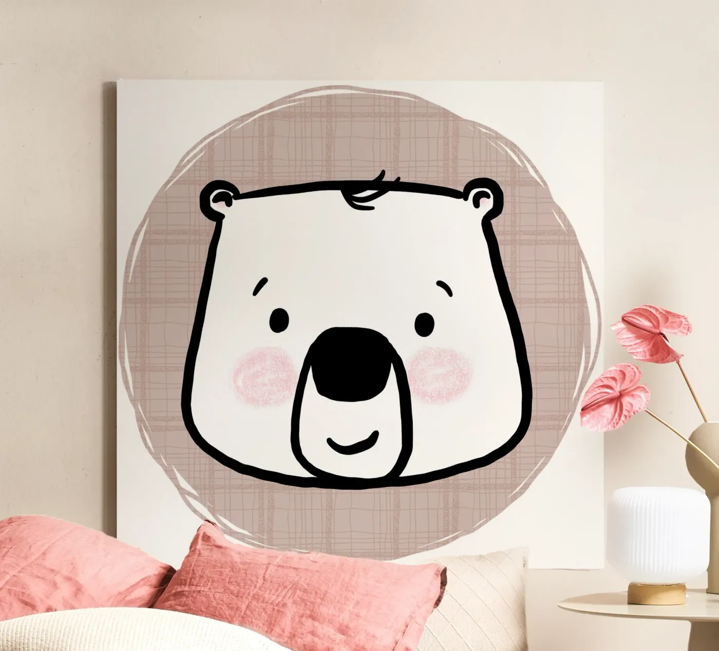 Bear canvas by miriamkross-kids