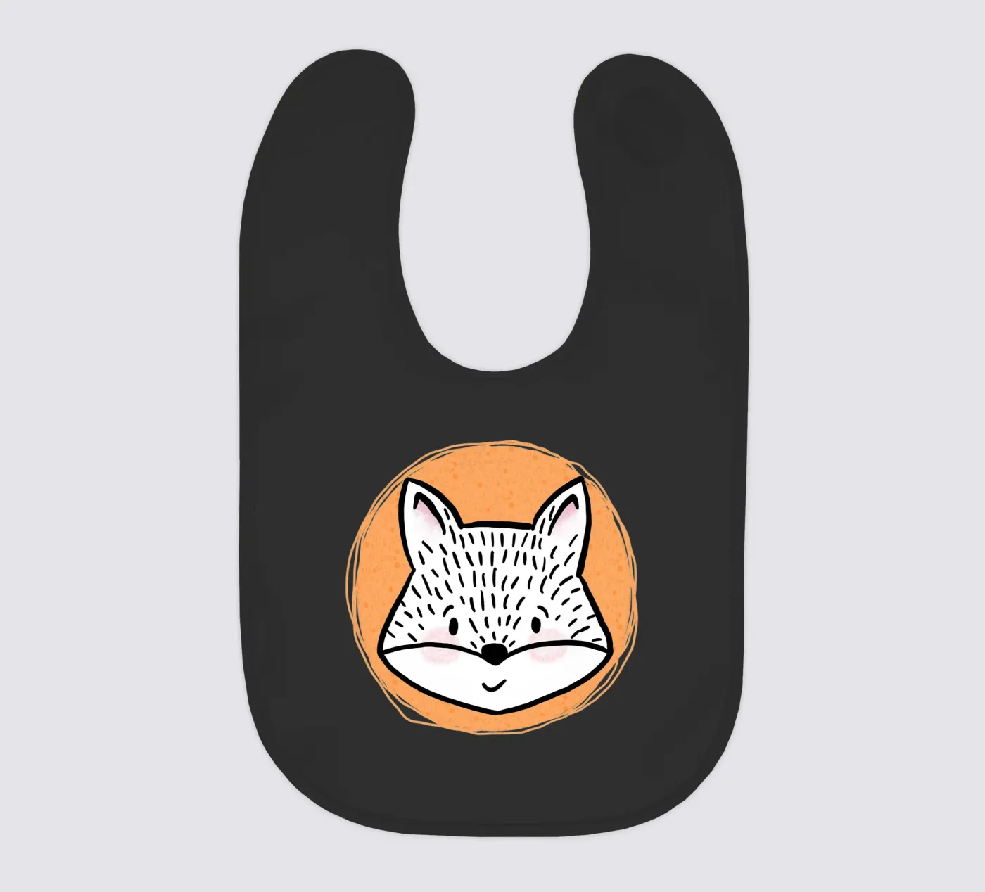 Fox baby bib by miriamkross-kids