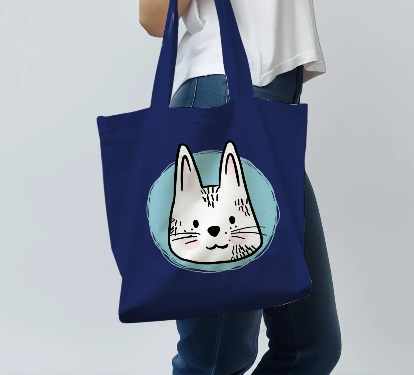Hare tote bag by miriamkross-kids